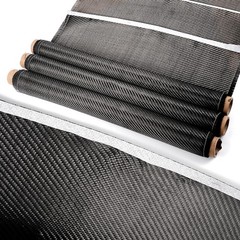 20″ x 10FT Real Carbon Fiber Fabric Cloth Roll 3k 200gsm 2×2 Twill Weave Black
