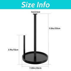 Paper Towel Holder Countertop, Standing Paper Roll Holder with Anti Slip Weighte