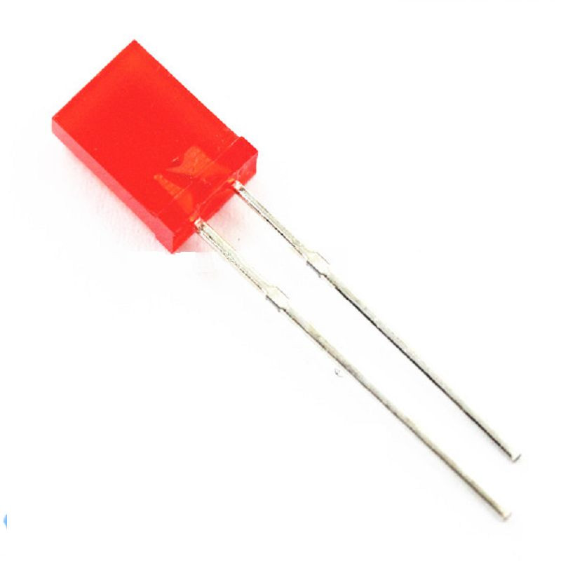 100PCS 2x5x7mm 2*5*7mm Rectangle LED Red Colour Red Light NEW