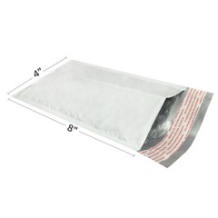 UOFFICE 100 White Poly Bubble Mailer Bags 4×8″ – #000 Envelopes Self-Sealing