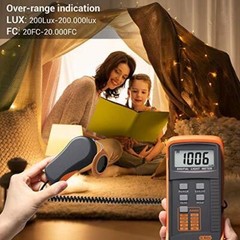 Dr.meter LX1330B Digital Illuminance Light Meter, 0-200,000 Lux Measuring Range