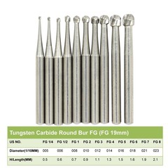 10-100Pcs Dental Tungsten Carbide FG Burs 19/21/25mm For High Speed Handpiece