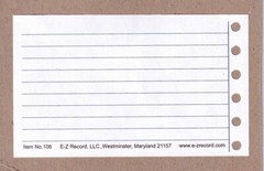 EZ Record brand Item No. 106 ruled forms – 3″ X 5″ – New – 50 per pack