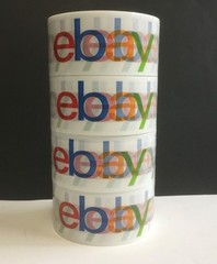 4 Rolls Official eBay Branded Color Logo Packaging/Shipping Tape 75 yards x 2″