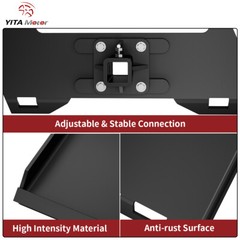 3/8″ Mount Plate W/2″ Detachable Hitch Receiver Skid Steer Load Attachment Steel