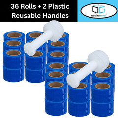Cast Narrow Banding Stretch Wrap 3″x1000′ 80 Gauge Blue Shrink Film 36 Rolls