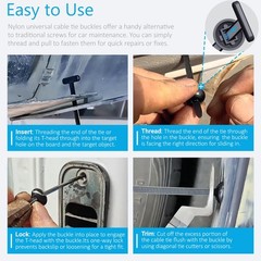 Nylon Universal Cable Tie Buckles – Multi-functional T 0.5 inches, 30pcs