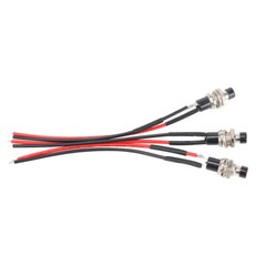 3x Mini Push Button Pre-Wired Momentary N/O OFF-ON Switch Plug 12V 5AMP SPST