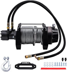 Heavy-Duty Hydraulic Winch 20,000lbs – 1/2″X78Ft Steel Cable, BMR100 Motor