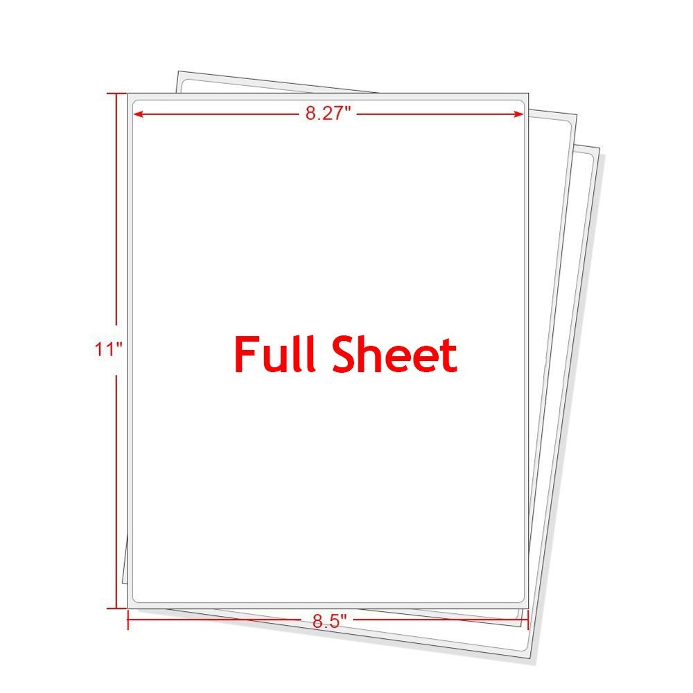 100-4000 Full Sheet A4 Shipping Labels 8.5 x 11 Self Adhesive Address Label