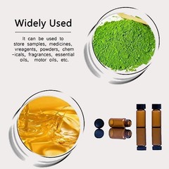 100pcs 4ml Glass Vials Amber/Clear Vials with Caps Small Lab Vials Sample Vials