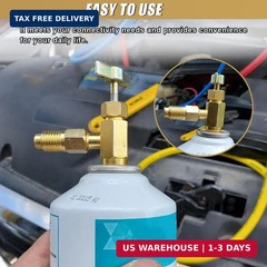 R1234Yf Self-Sealing Can Tap, F-1/4 SAE 1/2 LH Thread Valve Tool with Adapter