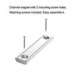 Neodymium Channel Magnets 100lbs 2.5 Inch 8 Pack Rectangular Countersunk Pot Bar