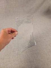 (243) Clear Vinyl Hanging Tag Protectors 7″ x 11″ Insert Size NOS