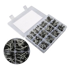 500 sets of rivet kits 3/32″ 1/8″ 5/32″ 3/16″ With 14 Standard Sizes W/ a Box