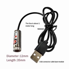 0.47 in USB Red Laser Module 5 mW 650 nm – Adjustable Focus
