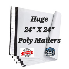 50 Pack White 24″x24″ Large POLY Mailer Self Seal Strong BAGS ENVELOPES SHIPPING
