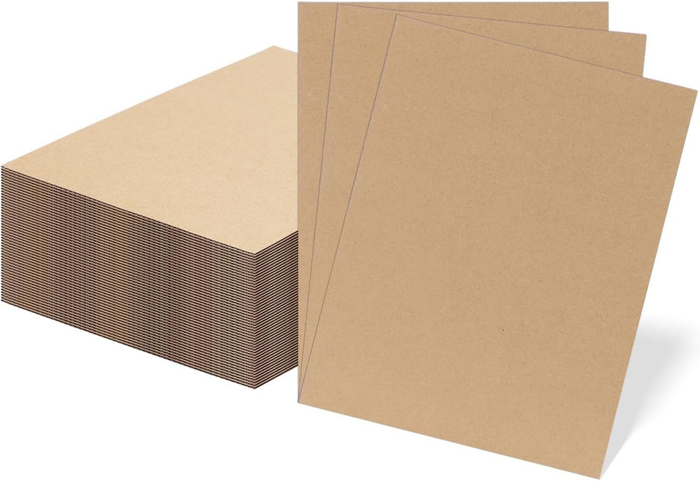 50-Pack 8.5×11 Corrugated Cardboard Sheets for Shipping and Crafts