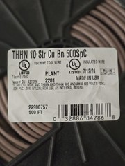 500 ft 10-AWG Stranded THHN, Brown, Copper, Machine Tool/Building Wire Southwire