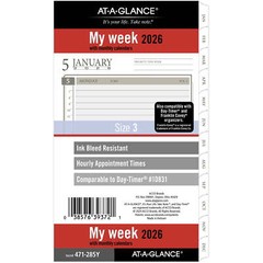AT-A-GLANCE 2026 Weekly & Monthly Refill Planner, 3.75″ x 6.75″, 471-285Y Size 3