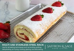 Baking Pan & Cooling Rack Set | 13×18 Inch, Commercial Grade