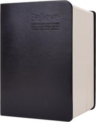 Vintage Believe Notebook Thick Blank Paper Notepad Leather Journal Diary Book