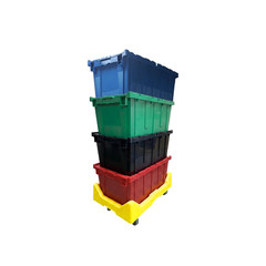 UBMOVE Handheld Attached Lid Tote Dolly – 27″ x 17″ For Container Totes