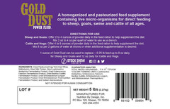 Gold Dust Power Fluid for Show Livestock | Fill, Muscle & Bloom (8oz Packet)