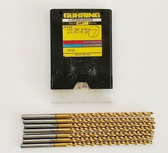 NEW Lot of 7 Guhring #20 130° TiN Jobber Drill Bit .1610 RH Long Parabolic 668
