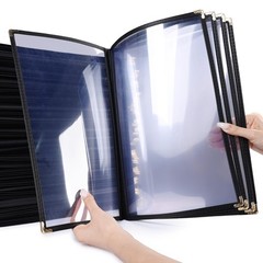 WeChef 30 Pack Menu Covers 8.5 x 14″ Book Style 5 Pages 10 Views Restaurant Club