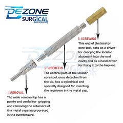 Lot 5 Pcs Universal Dental Implant Locator Caps & Core Removal Tool