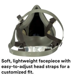 3M 6000 Series Half Facepiece Reusable Respirator Mask 6200/6300 Medium/Large