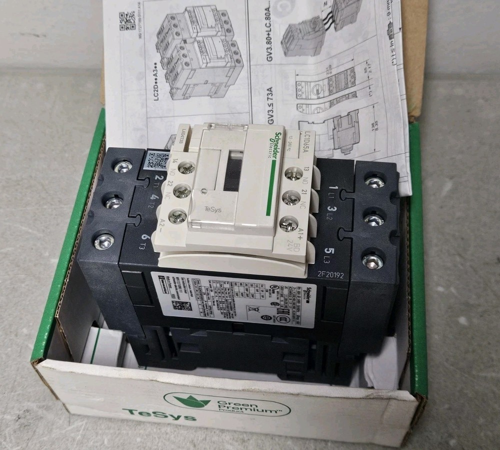 Schneider Electric TeSys Contactor 3P 65A 24VDC EverLink LC1D65ABD Made in 🇫🇷