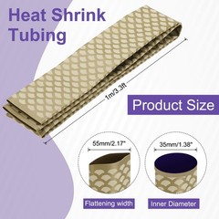 MECCANIXITY 3.3ft Heat Shrink Tubing for Fishing Rods, 1.8:1 Fish Scale Patte…