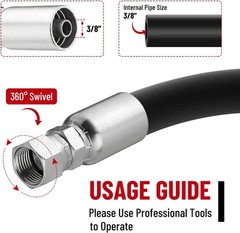 New-12 Pack 3/8″ Hydraulic Hose Fittings, 3/8″ I.D. Hose x 1/2″ JIC 37° Female