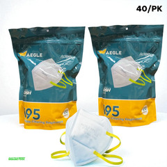 AEGLE N95 FOLDABLE RESPIRATOR CDC / NIOSH APPROVED EASY BREATH 40/PK