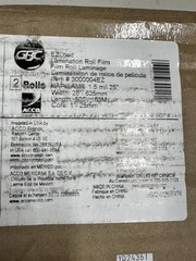 GBC Laminating Film Rolls, 1.5 Mil, 25″ x 250′ – 2 Per Box New