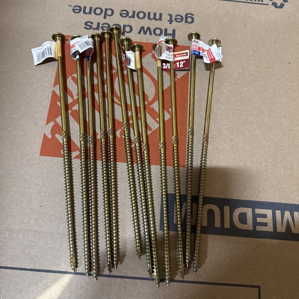 GRK RSS3812HP RSS 3/8″ x 12″ Rugged Structural Screws 12 total