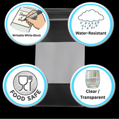 2 Mil 6″x 9″ Reclosable Bag Writeable White Block Water-Resistant 4000 Pcs