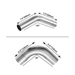 BLACKHORSE-RACING 3″ 76mm Stainless Steel T304 DIY Custom Mandrel Flex Pipe S…