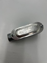 QTY 5 Threaded LB Type Conduit Body Die Cast Aluminum 1/2″ E491006 4.3 cu in