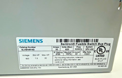 Siemens SLVBH4614G Sentron 30A Fusible Bus Plug 600V 4 Wire IP55 200kA