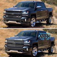 Polished Billet Aluminum Grille Insert 2016-2018 Chevy Silverado 1500 2019 LD