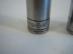 3 S-K Wayne 1/4 Inch Drive Six Point Sockets 11mm 1/2 And 7/16