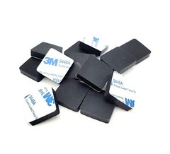 1″ Square Rubber Stick on Feet Bumpers 3/16″ Thick 3M Adhesive Backed Pads 25mm