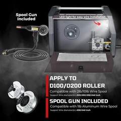 LOTOS MIG180SP MIG Welder with Aluminum Spool Gun, 180A 110/220V, 6 in 1 Gas MIG