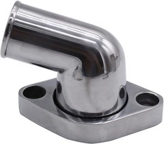 15° Swivel Water Neck Fits Polished Aluminum Thermostat Housing Color: silver