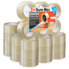 36 Rolls Carton Sealing Clear Packing Tape Box Shipping- 1.8 mil 2″ x 110 Yards