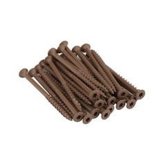Deck Screws Alloy Steel Brown Ruspert 8 x 2 1/2 inch 250 Count for Exterior Wood