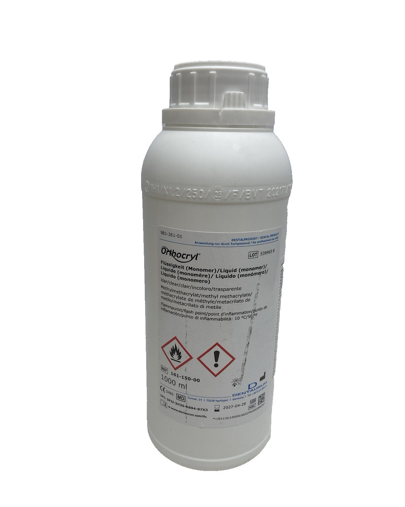 161-150-00 Orthocryl Liquid Monomer 1000ml Clear Acrylic Resin